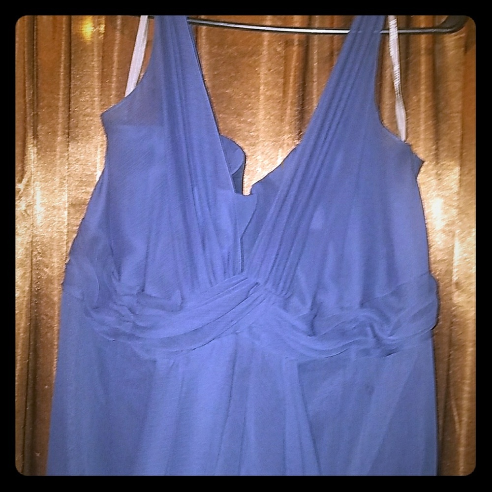 Vera Wang WHITE navy blue gown